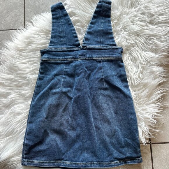 Levis Girls Size 6 Blue Dress Boho Farm Button Jean Chambray Distressed - Picture 9 of 11